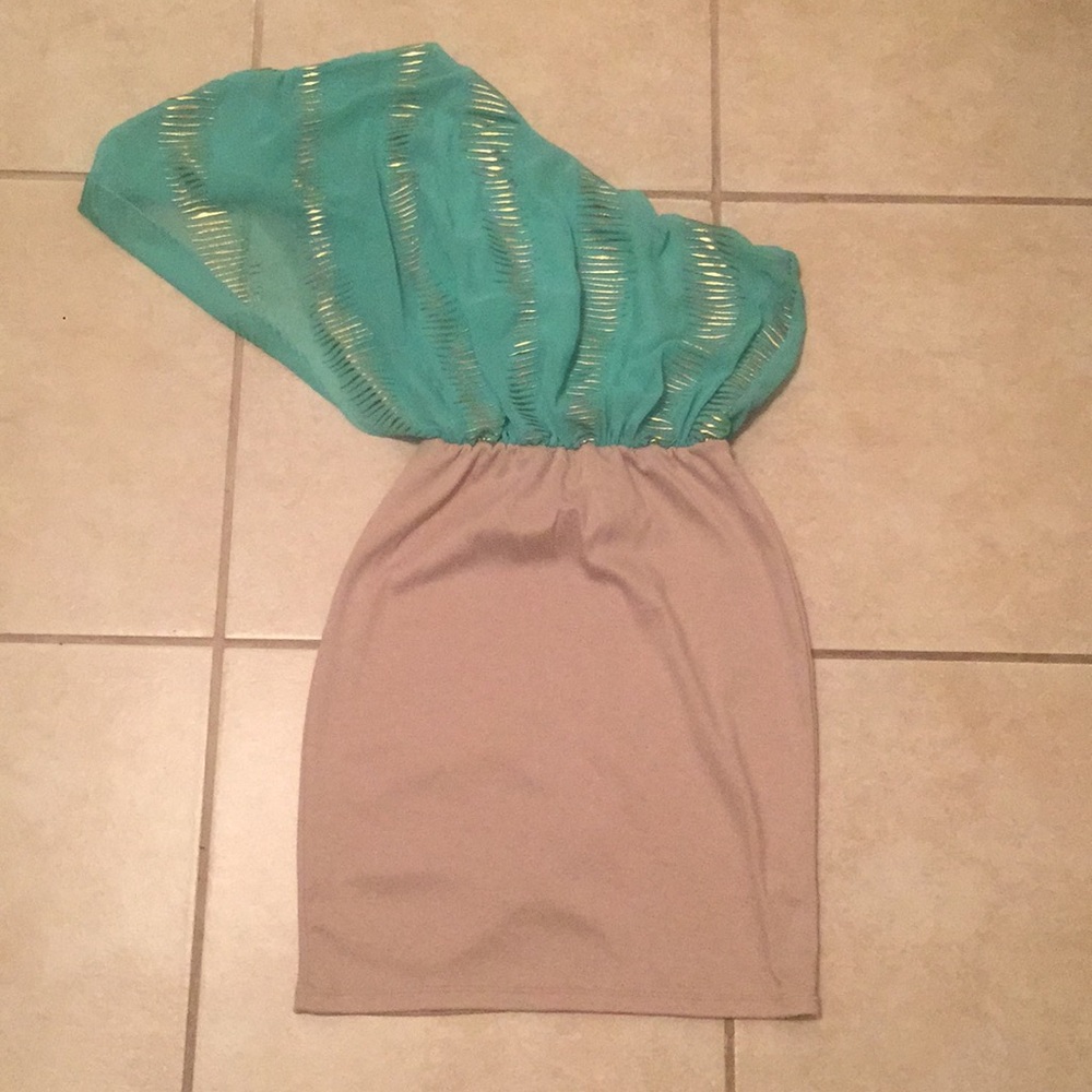 Off the shoulder Teal Dress